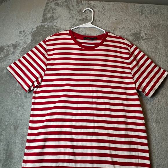 Polo Ralph Lauren Striped Jersey T-Shirt Dress Red & White 100%‎ Cotton Nautical - Picture 2 of 6